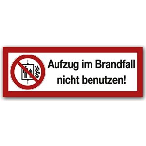 Produkt, Aufkleber, Brandfall, Aufzugaufkleber